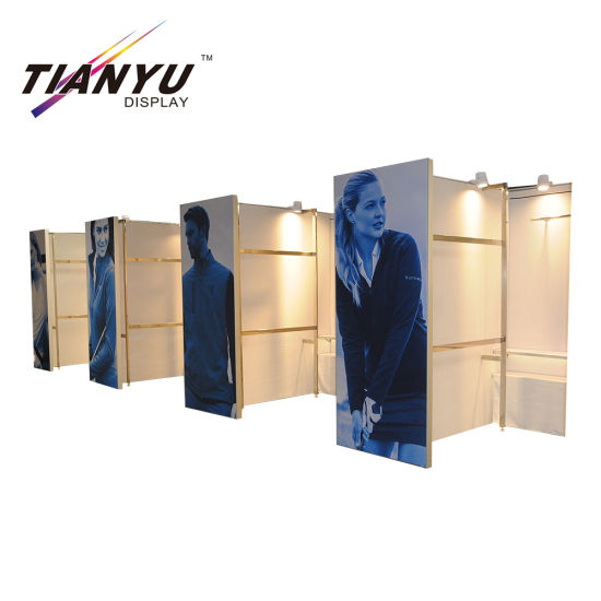 Desain Visual Booth Ketegangan Fabric Desain Pameran Booth