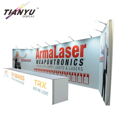 Modular LED Light Box luar biasa Kualitas Kustom Percetakan 3X6 Kustom Pameran Booth Desain