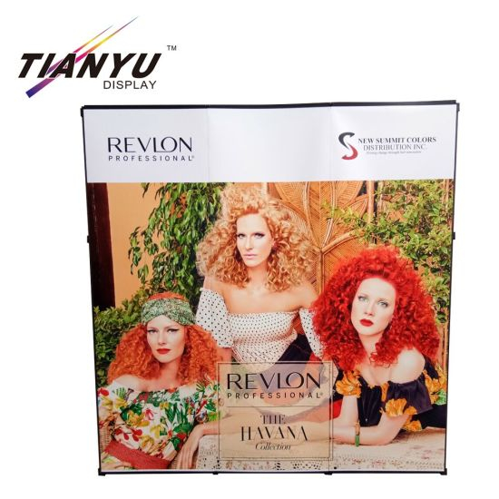 Expo Tampilan Berdiri Curved Pop up Tampilan Fabric Dinding Side Aluminium Banner Curve Tampilan untuk Trade Show