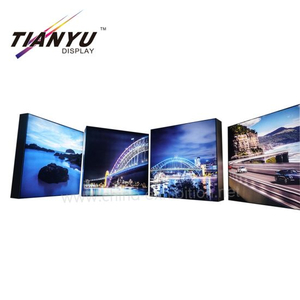 Pameran Dagang Tampilkan Signage Aluminium Frameless Seg Fotografi Light Box LED Tampilan