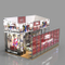 4X8m Trade Show Berdiri Mudah Merakit Portabel Modular Kustom Pameran Booth Desain