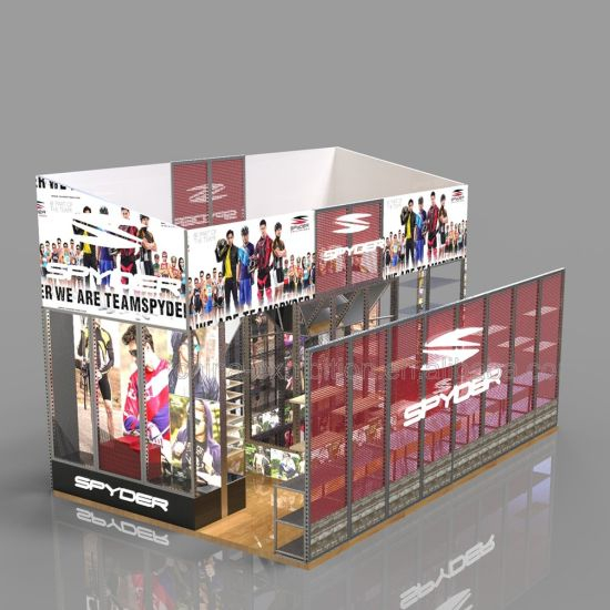 4X8m Trade Show Berdiri Mudah Merakit Portabel Modular Kustom Pameran Booth Desain