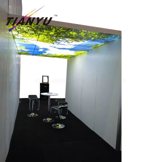 Ce Cerfication Frameless Penayangan Iklan Tekstil LED Light Box / Ceiling Tile Booth