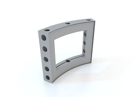M-series anodized aluminium Curved Frame 1/16