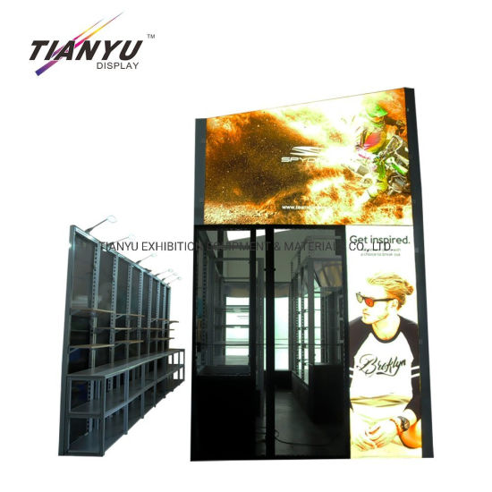 10ft Fabric Dinding Aluminium Exhibition Booth Bahan Cina Pameran Booth Desain