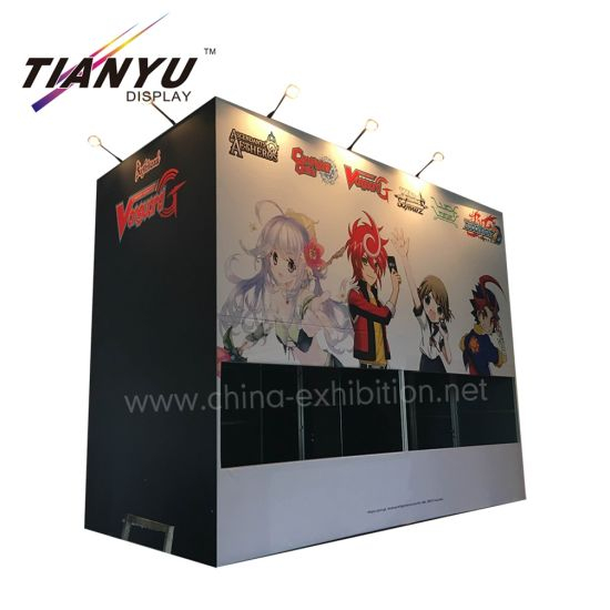 Slatwall Pameran portabel Booth Desain, Custom Trade Show Booth untuk Pameran Sistem