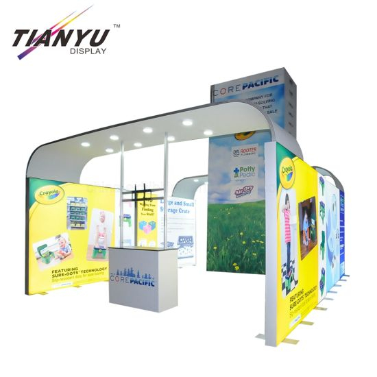 Booth Desain serbaguna Standar Aluminium Iklan Pameran Tampilan