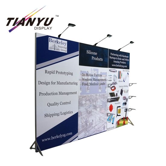 Folding DIY Pameran Booth PVC Backdrop Dinding Pop Magnetic up Tampilan Banner