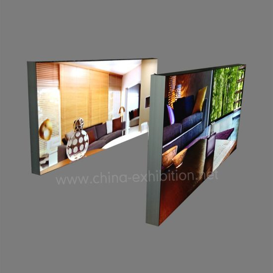 Indoor Advertising Backlit Tampilan LED Fabric Light Box Dinding