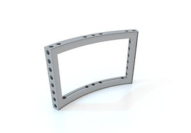 M-series anodized aluminium Curved Bingkai