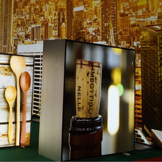 Direct Factory Dijual Frameless Fabric ganda sisi Aluminium Bingkai Iklan LED Light Box Booth