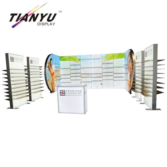Modular LED Light Box Seg Trade Show Booth desain / Exhibition Booth untuk Sunglasses
