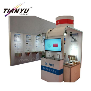 Stand 3X3 yang Disesuaikan untuk Penjualan Perangkat Keras Hand-Washing Basin Aluminium Modular Display Booth