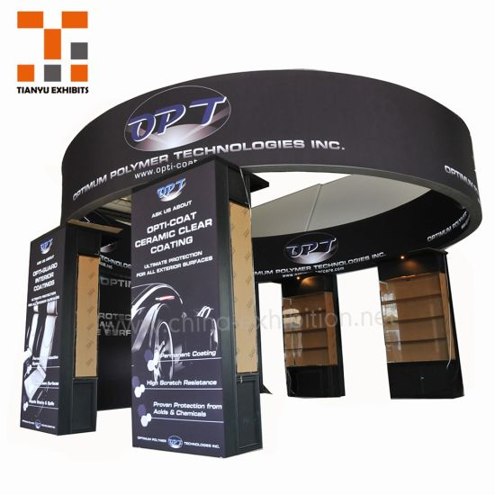 Profesional luar biasa Shape Pameran Kustom 20x20 Lingkaran Booth Dijual