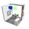 Memproduksi Custom Made Frameless Kain box Light dengan Backlight dan edgelight LED Digunakan di 3x3m Trade Show Booth