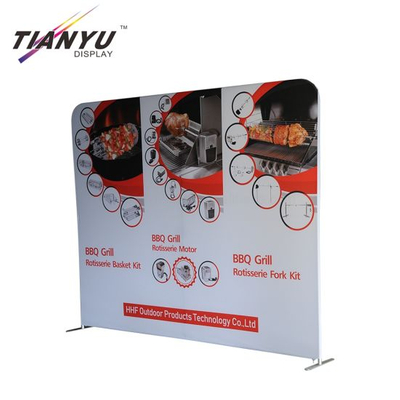 10ft Lurus Iklan Ketegangan Fabric Photo Booth Backdrop Tampilan Berdiri