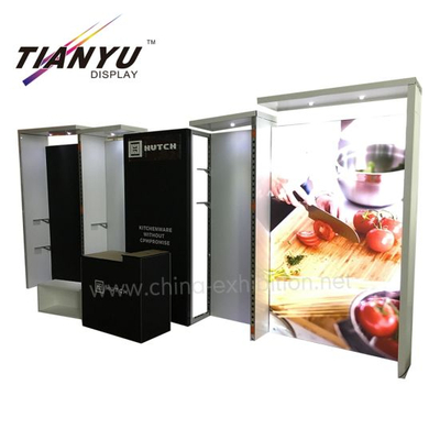 Tian Yu Penawaran Exhibition Booth Backdrop Berdirilah dengan Tampilan Shelf Las Vegas Kitchen Tampilkan