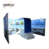 Modular Trade Show Pameran Frameless Booth dengan LED Light Box Backlit