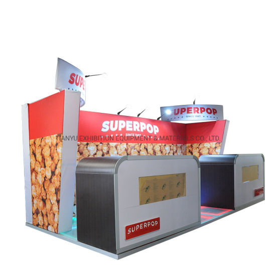 Quick Setup Kustom Desain Modular Aluminium 3X6 Exhibition Booth Portabel 10X20 Trade Show Booth Tampilan