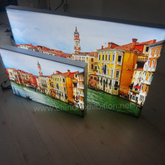 Pameran Booth ganda Sided Backlit Light Box Fabric Frameless LED Light Box Harga Rendah