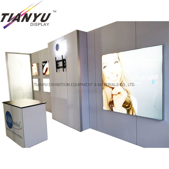 10ft Curve Exhibition Booth dan Walls Fabric Tampilan