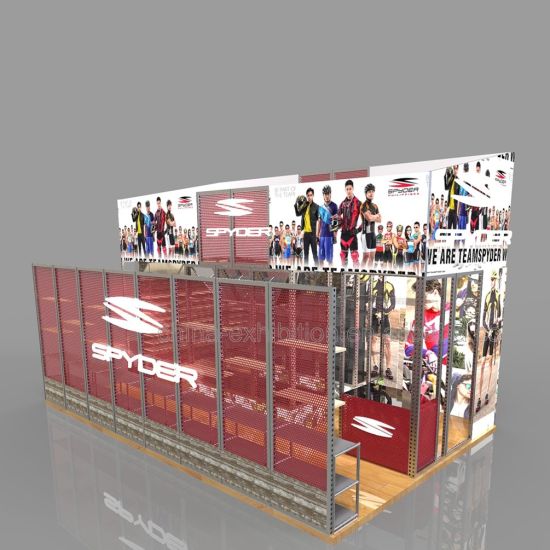 4X8m Trade Show Berdiri Mudah Merakit Portabel Modular Kustom Pameran Booth Desain